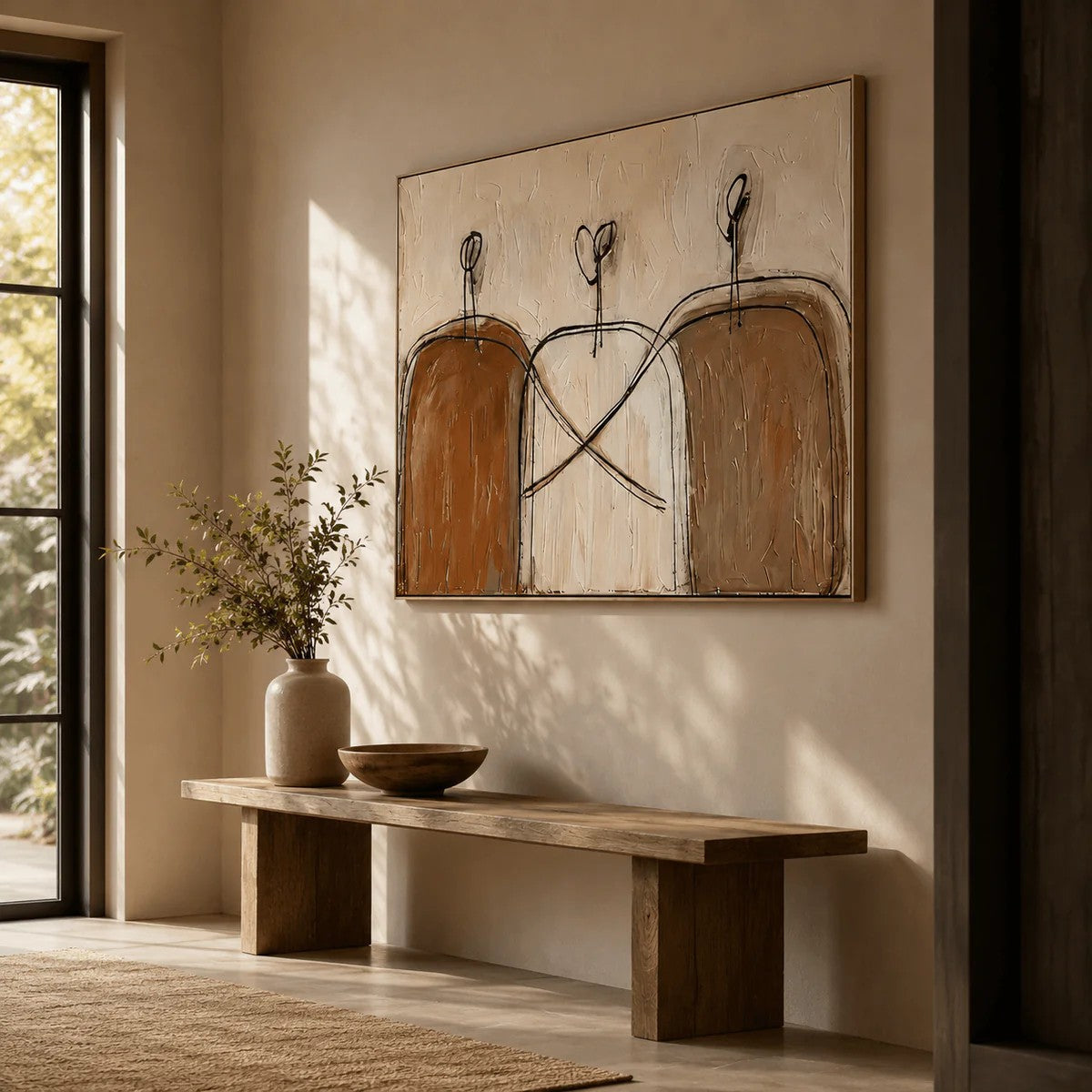 Sculptural Linked Arch Silhouettes Wall Art