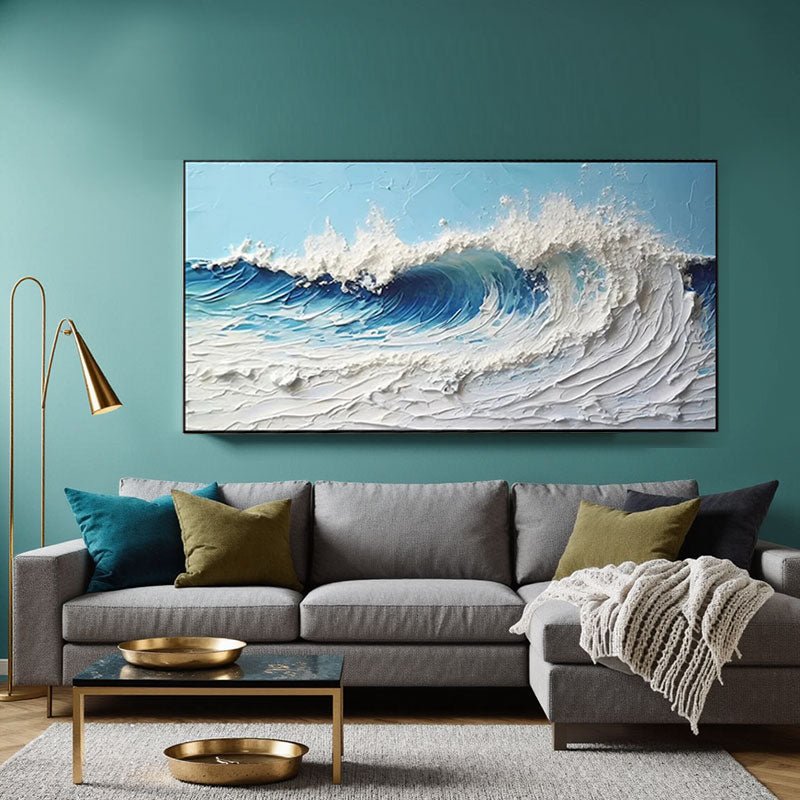 Textured Crashing Wave Wall Art
