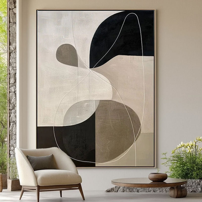 Textured Geometric Shapes Wall Art