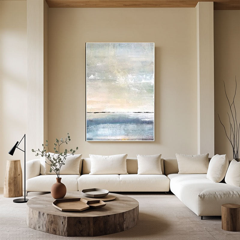 Textured Ocean Horizon Wall Art