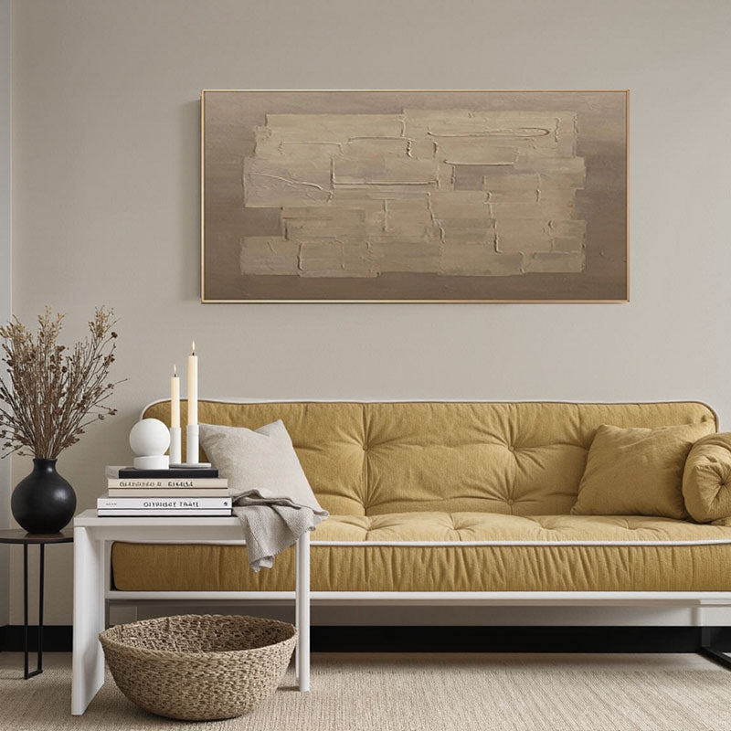 Textured Wood Block Panel Art
