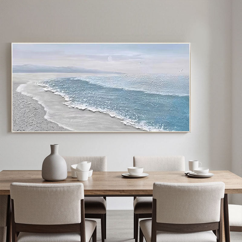 Serene Beach Wave Canvas Wall Art