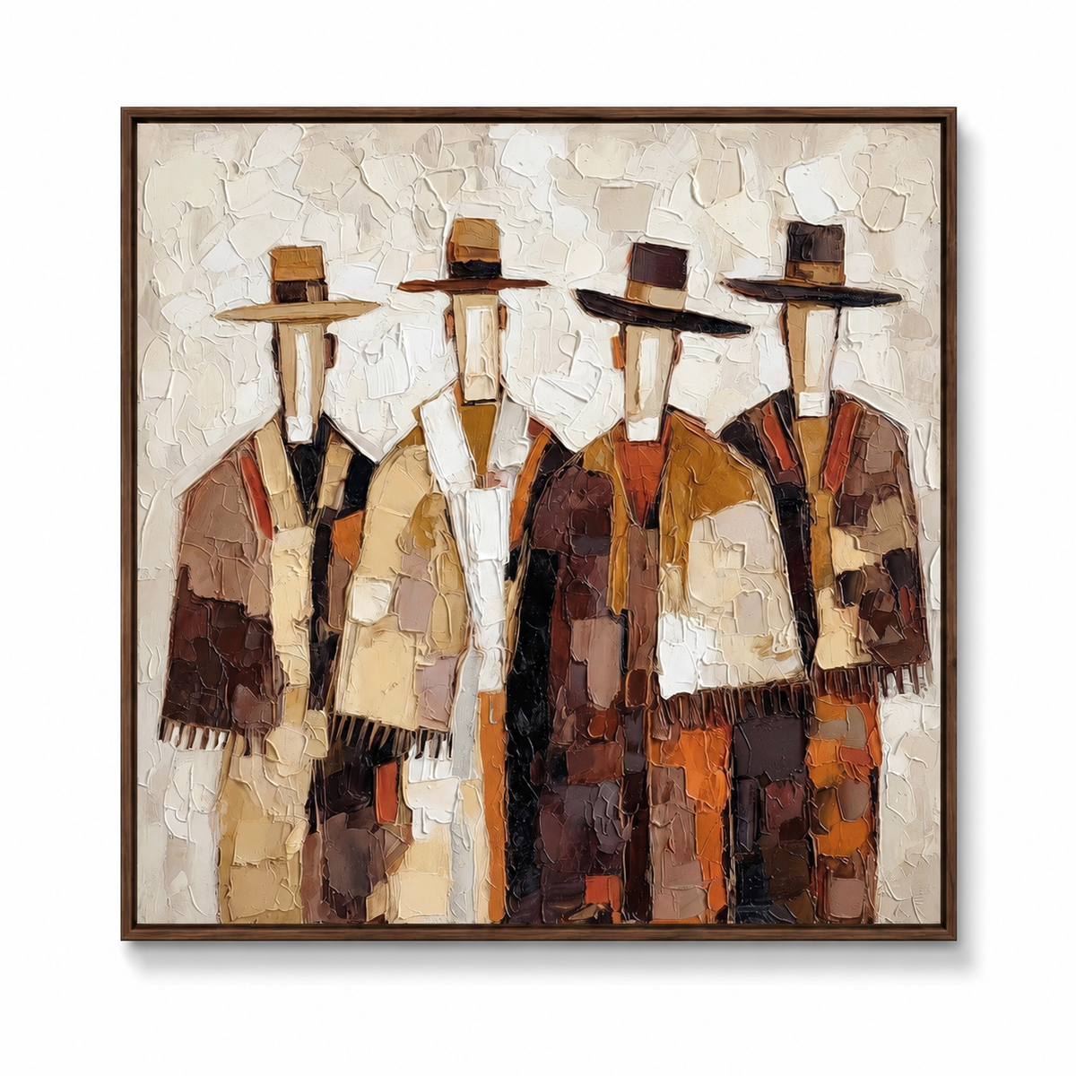 Textured Earthy Quartet | Hat Silhouettes