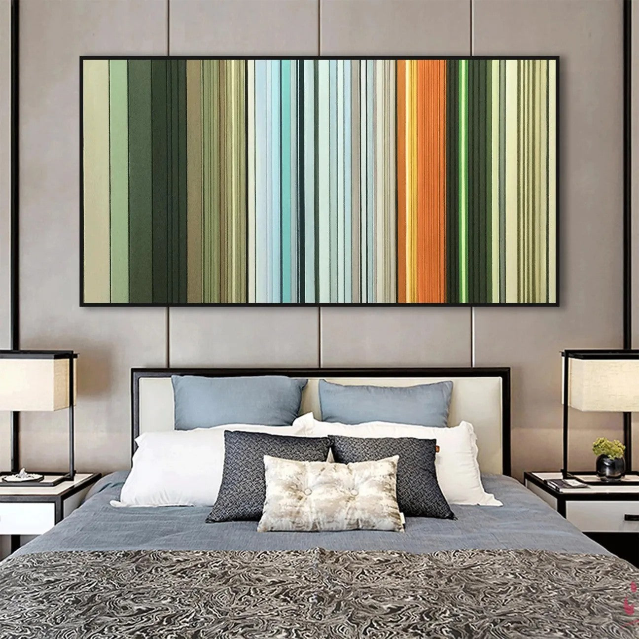 Vertical Stripe Gradient Wall Art