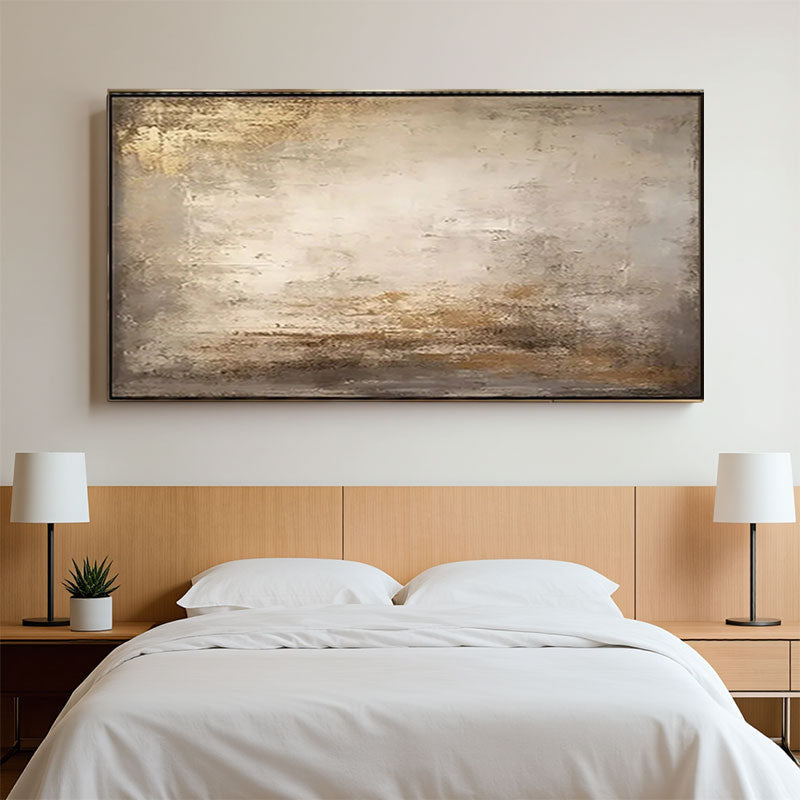 Golden Bronze Abstract Landscape Canvas