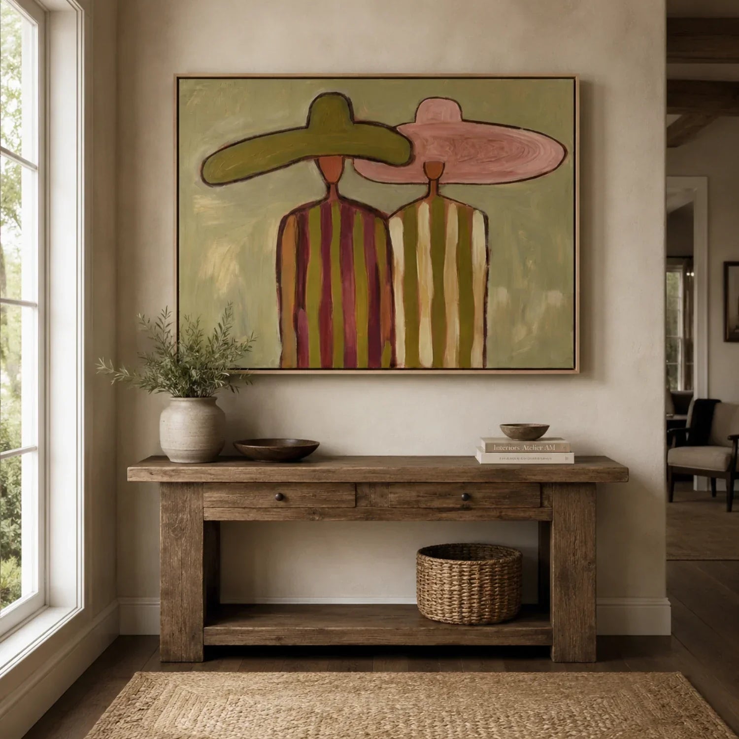 Vintage Silhouette Figures Wall Art