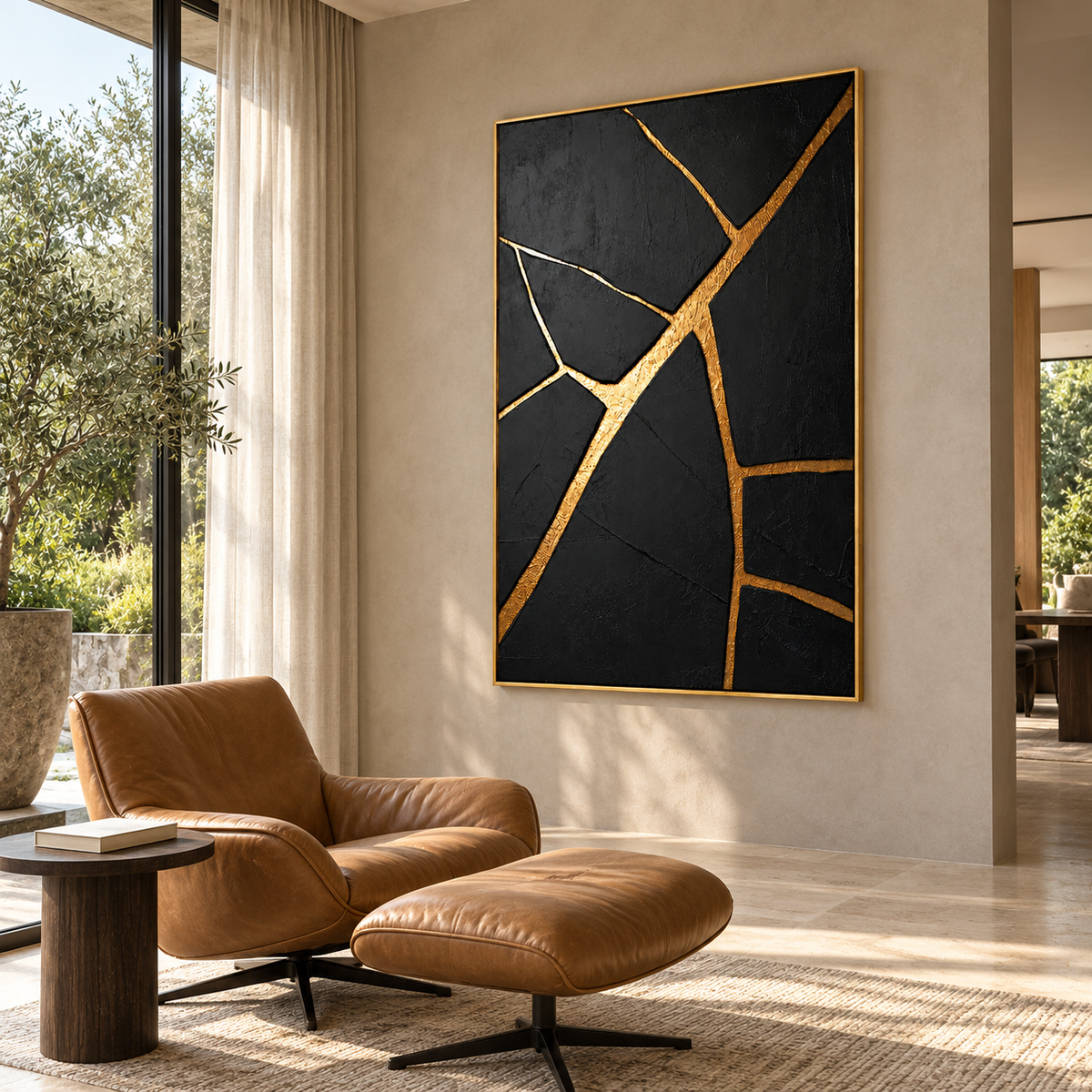 Black & Gold Art | Golden Fault Lines