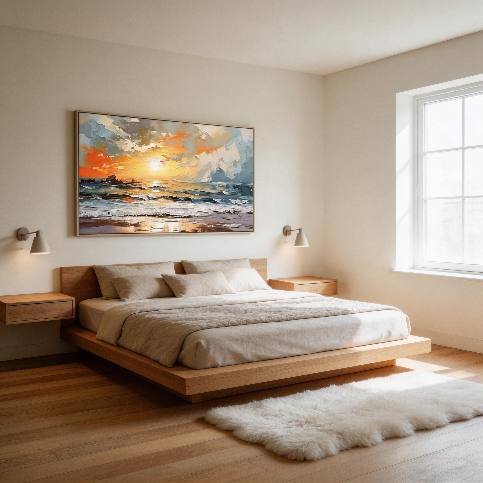 Sunset Beach Canvas Wall Art