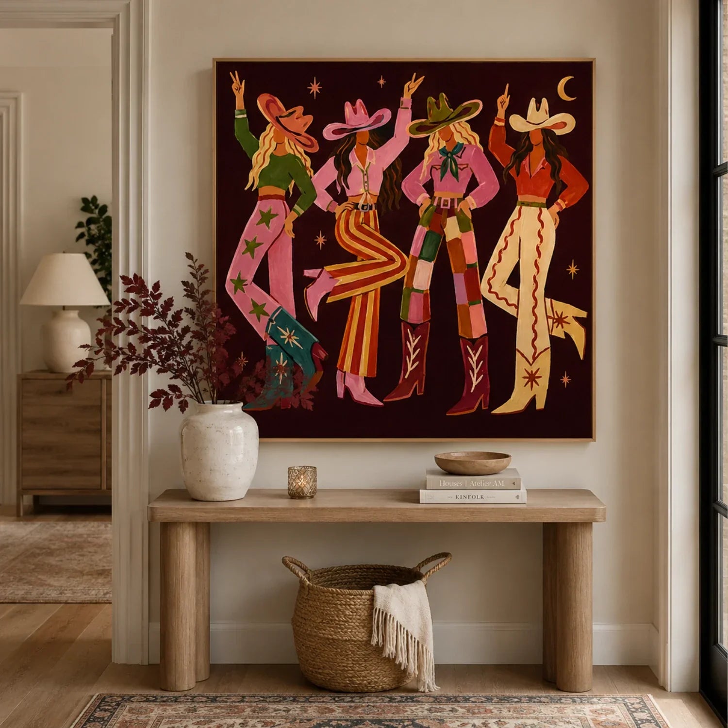 Pop Art Cowgirl Quartet Wall Art