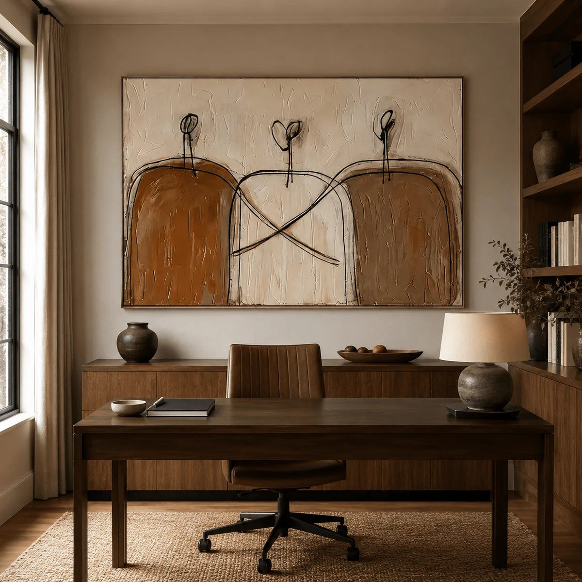 Sculptural Linked Arch Silhouettes Wall Art