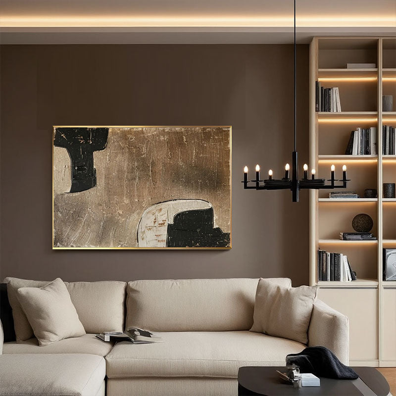 Textured Contrast Shape Wall Art
