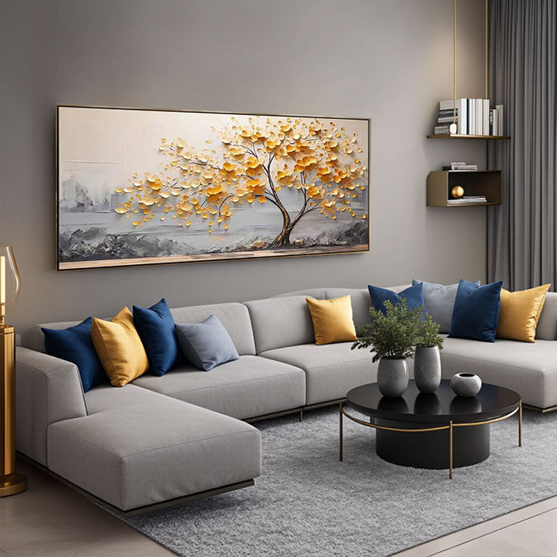 Golden Autumn Tree Canvas Wall Art