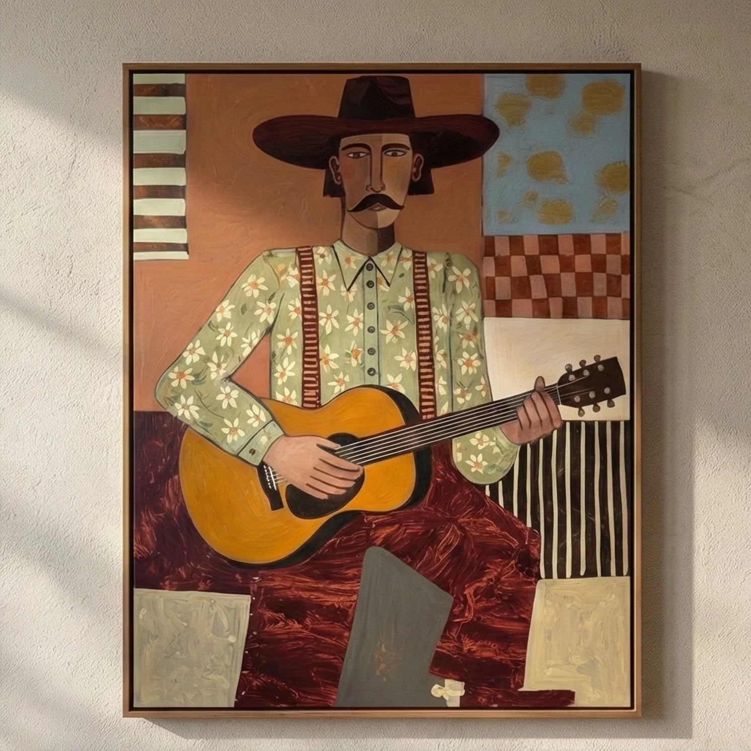 Vintage Americana Art | Desert Serenade Hand-Painted Canvas Wall Art