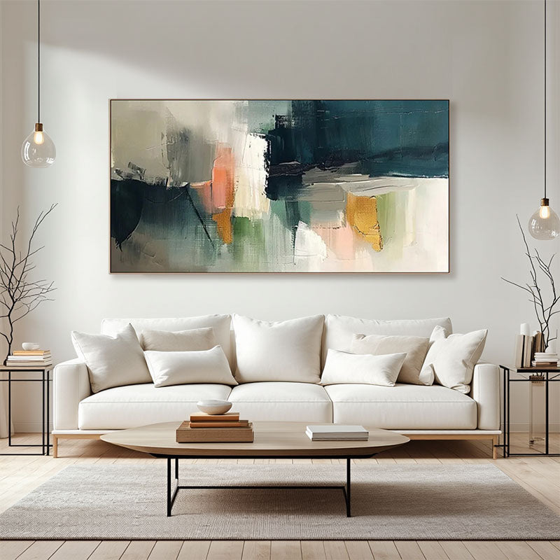 Multicolor Abstract Expressionist Canvas Art