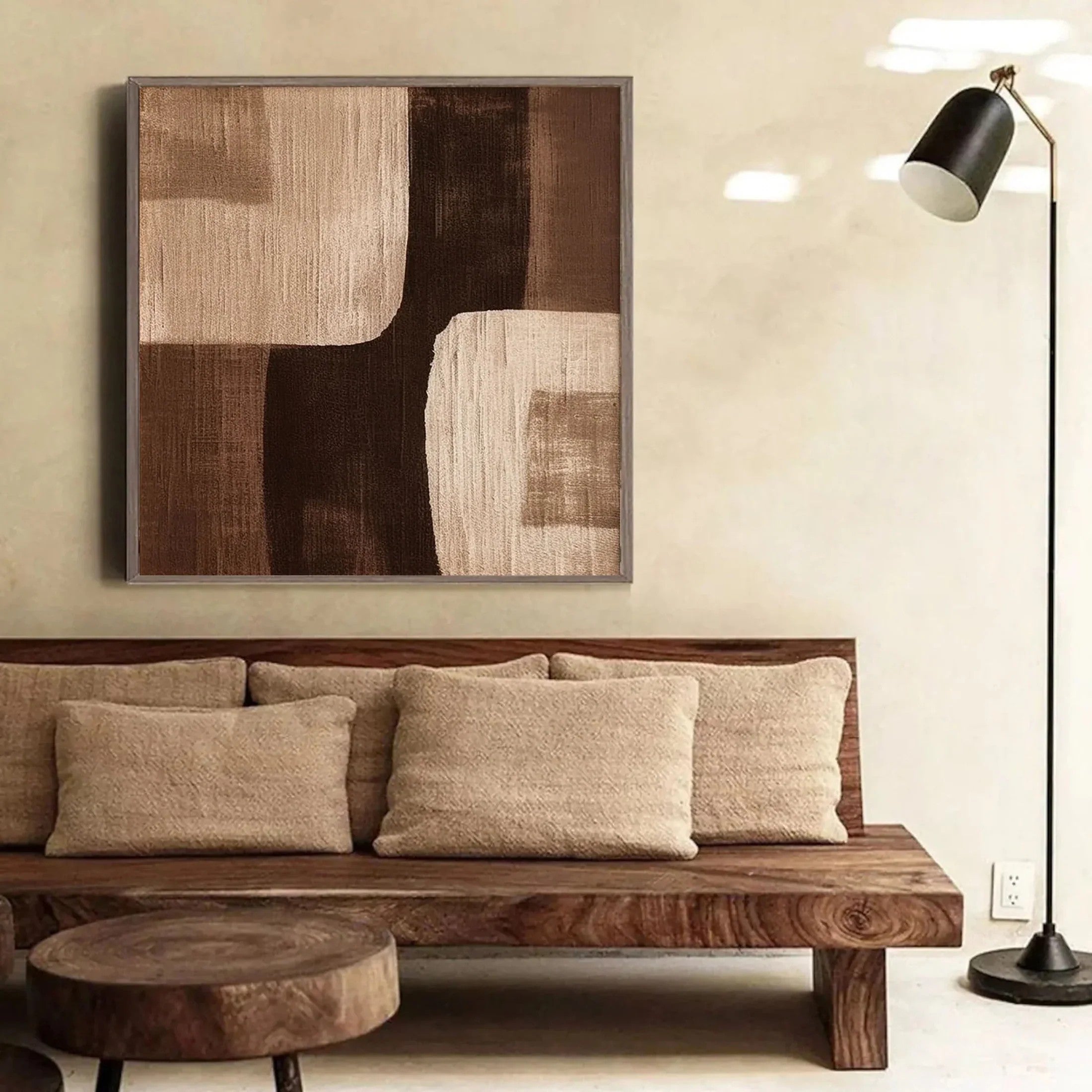 3D Textured Earth Block Wall Art