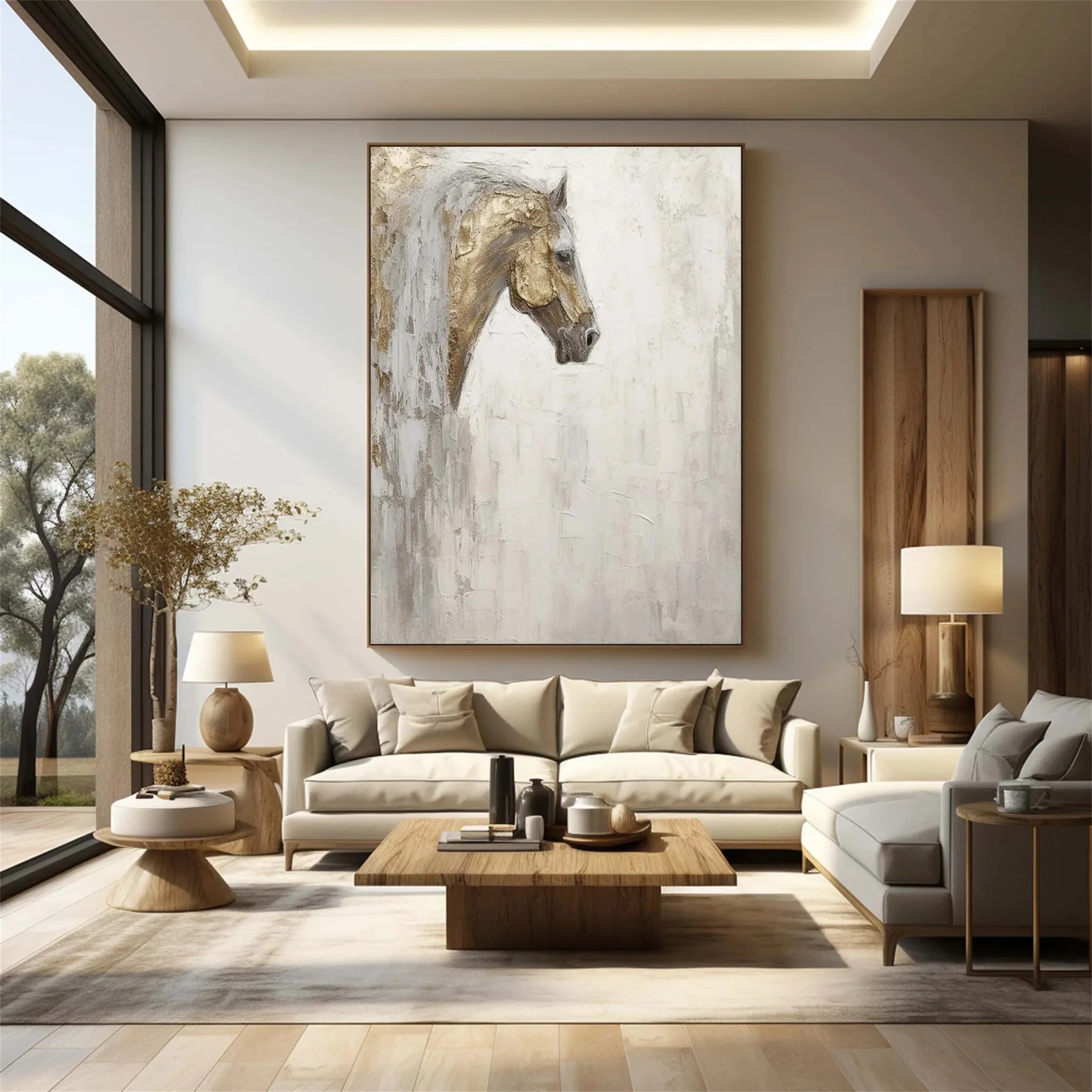 Hand-Painted Horse Portrait Wall Art