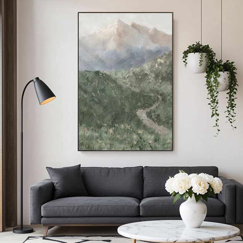Misty Mountain Landscape Wall Art