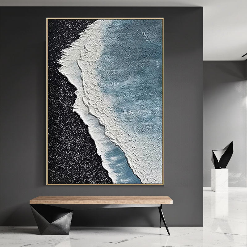 Textured Ocean Wave Canvas Wall Art