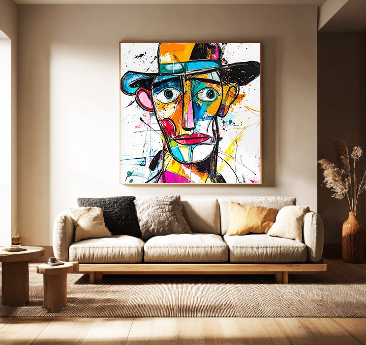 The Deconstructed Gaze - Modern Picasso Style Abstract Portrait Wall Art