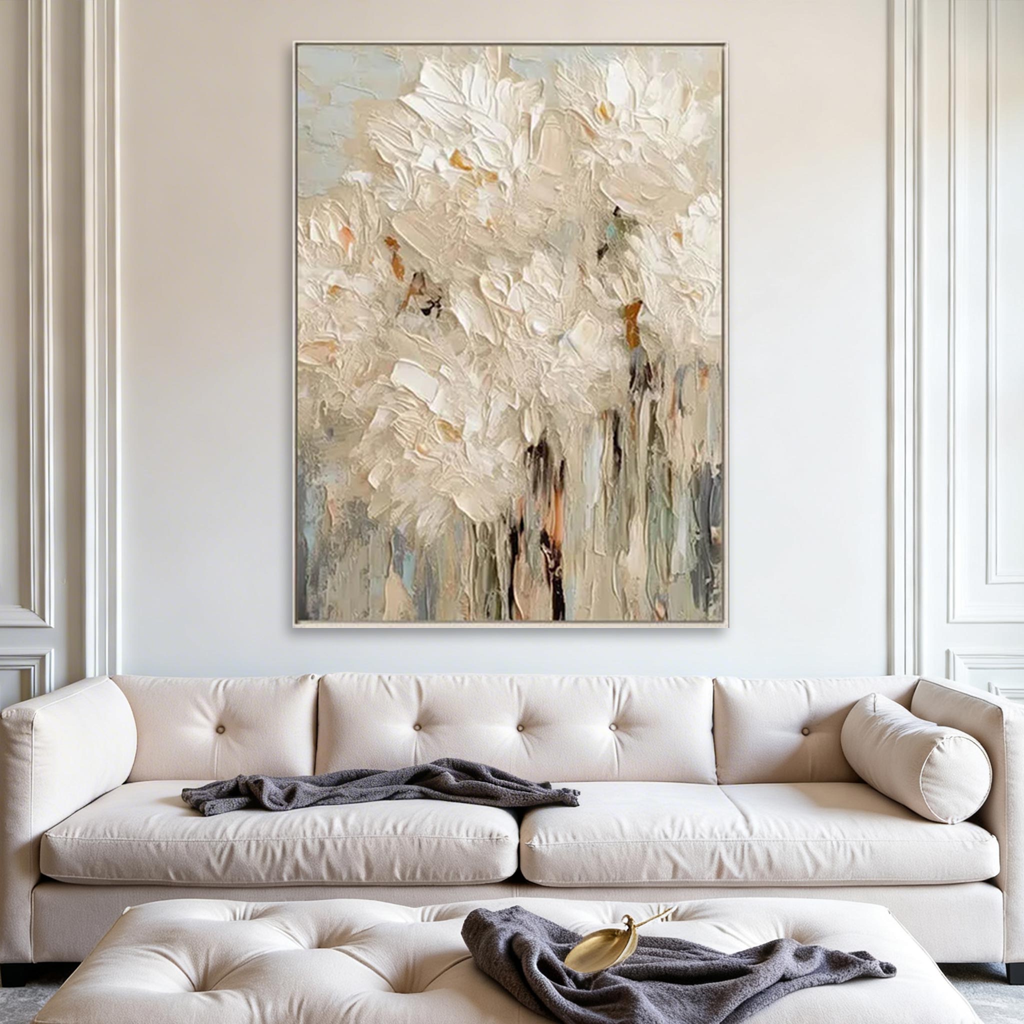 Textured Floral Abstract Wall Art