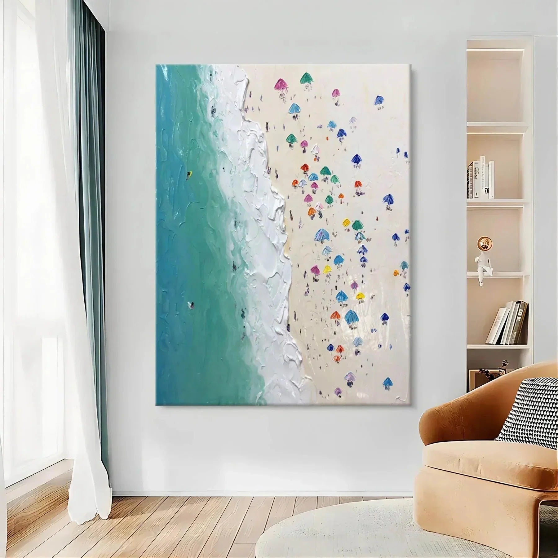 Textured Aerial Beach Wall Art