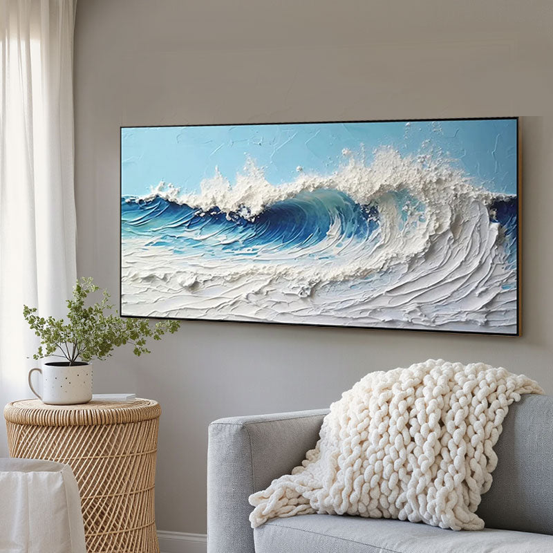 Textured Crashing Wave Wall Art