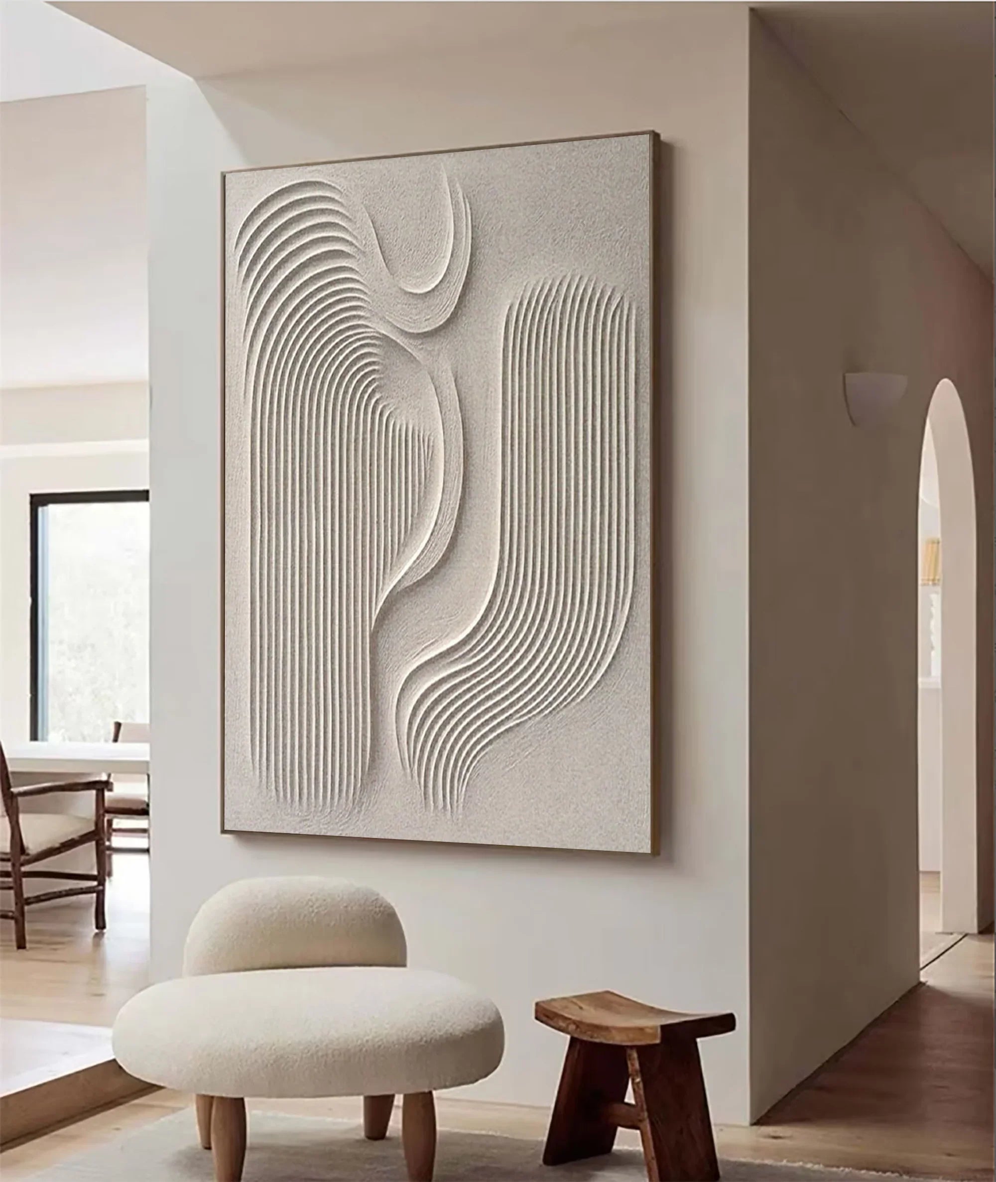 Sculptural Flowing Lines Wall Art