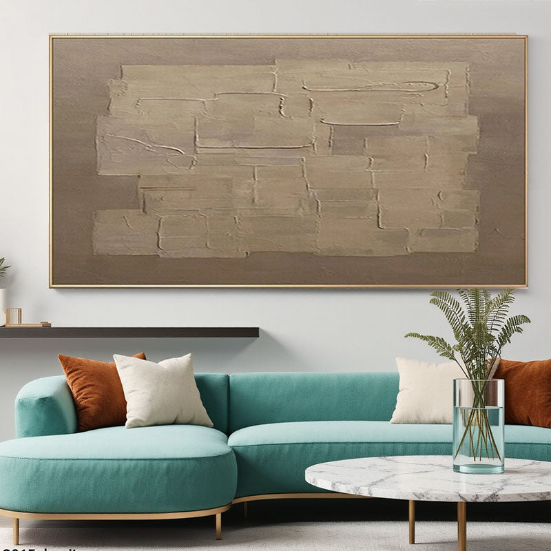 Textured Wood Block Panel Art