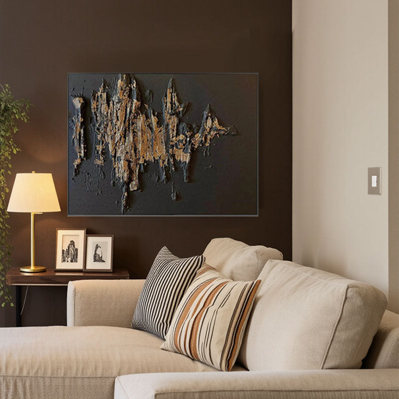 Textured Gold Vein Wall Art