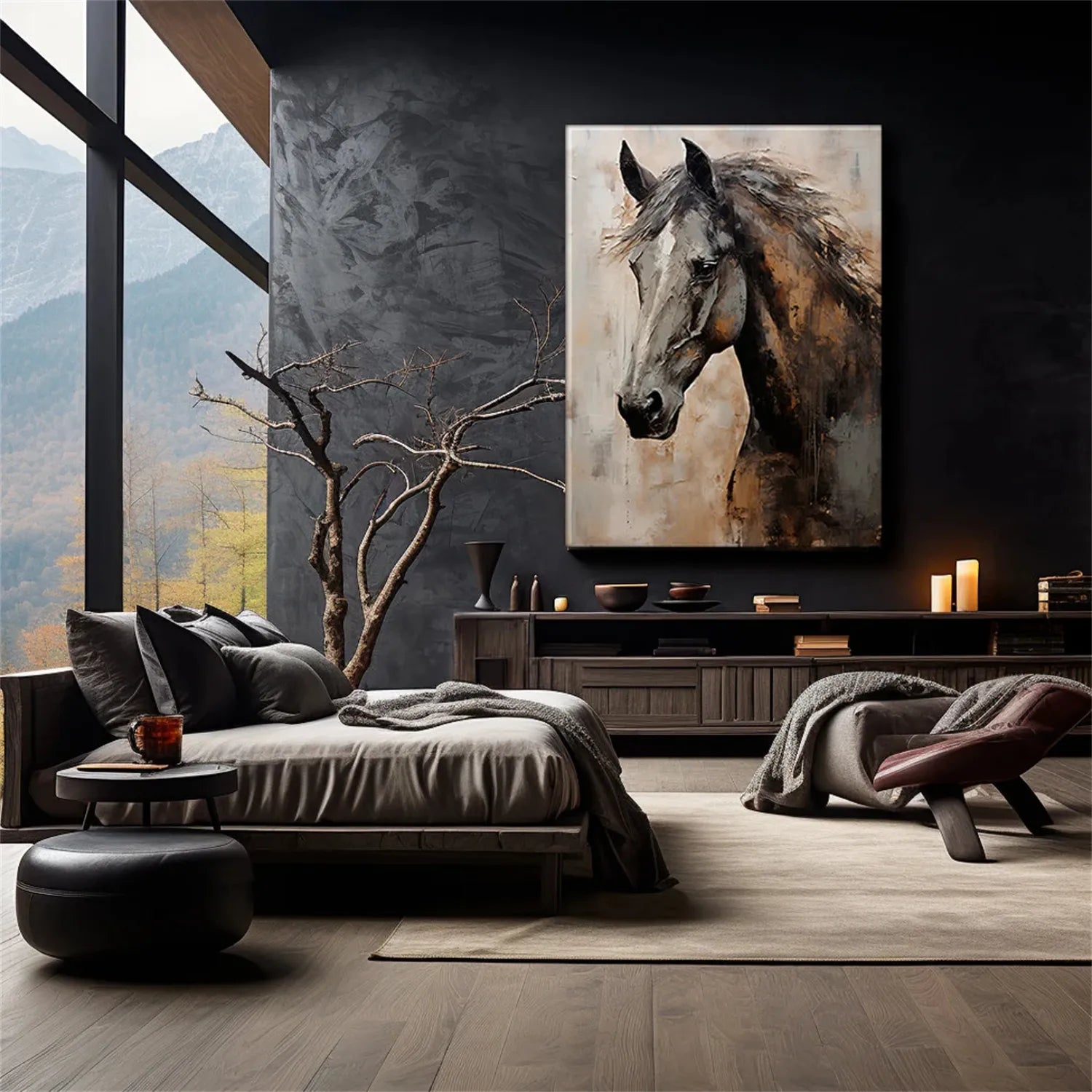 Textured Horse Portrait Wall Art