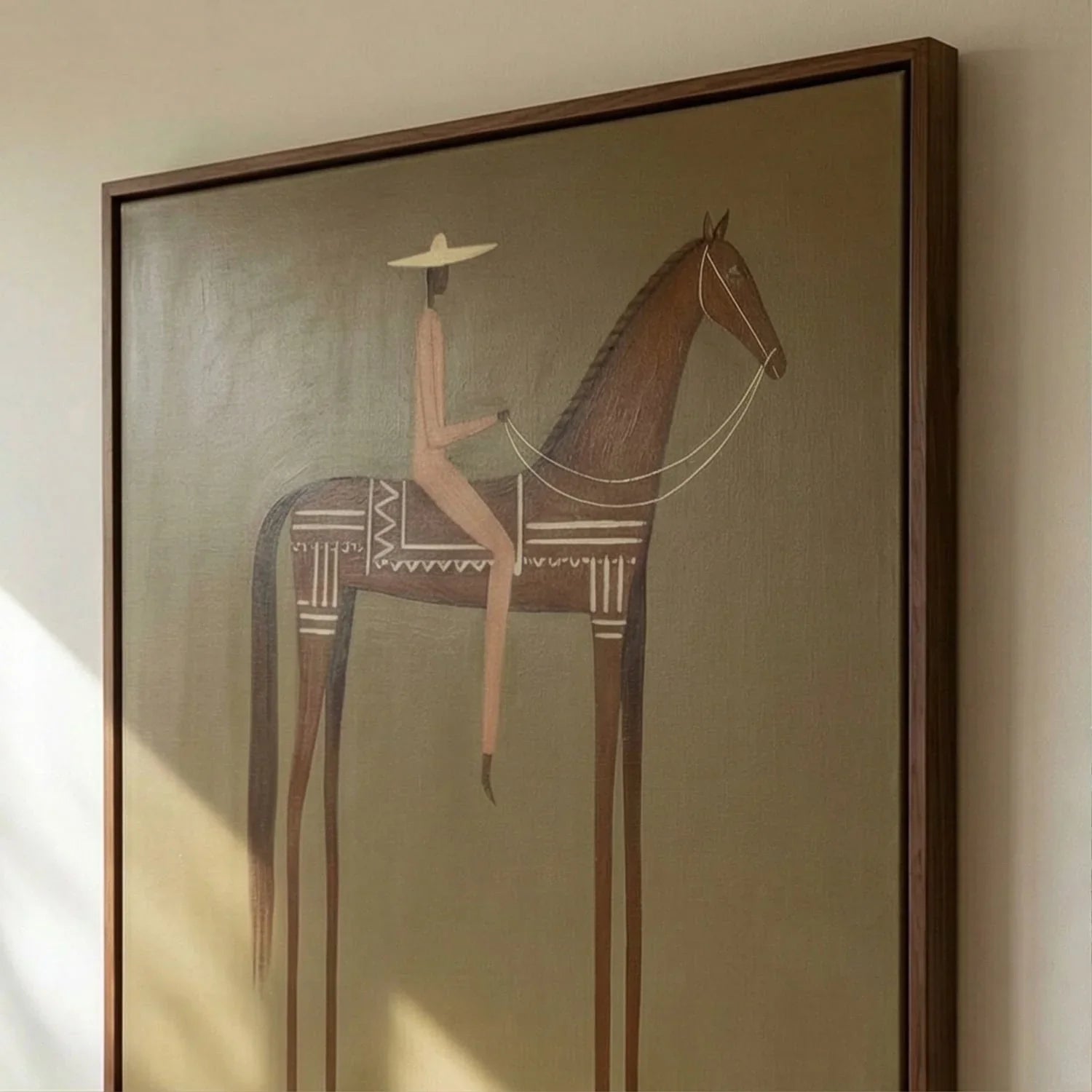 Flat-Toned Rider Duo Wall Art Set of 2