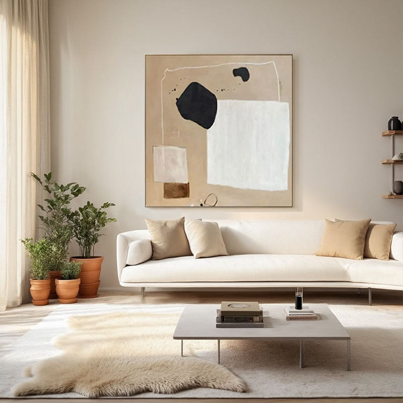Minimal Black Block Wall Art