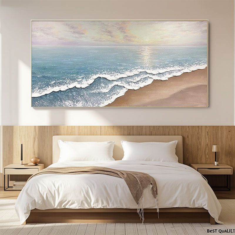 Serene Beach Sunset Canvas Wall Art