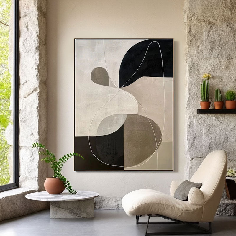 Textured Geometric Shapes Wall Art