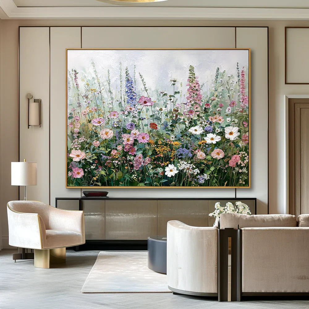 Impasto Wildflower Meadow Wall Art