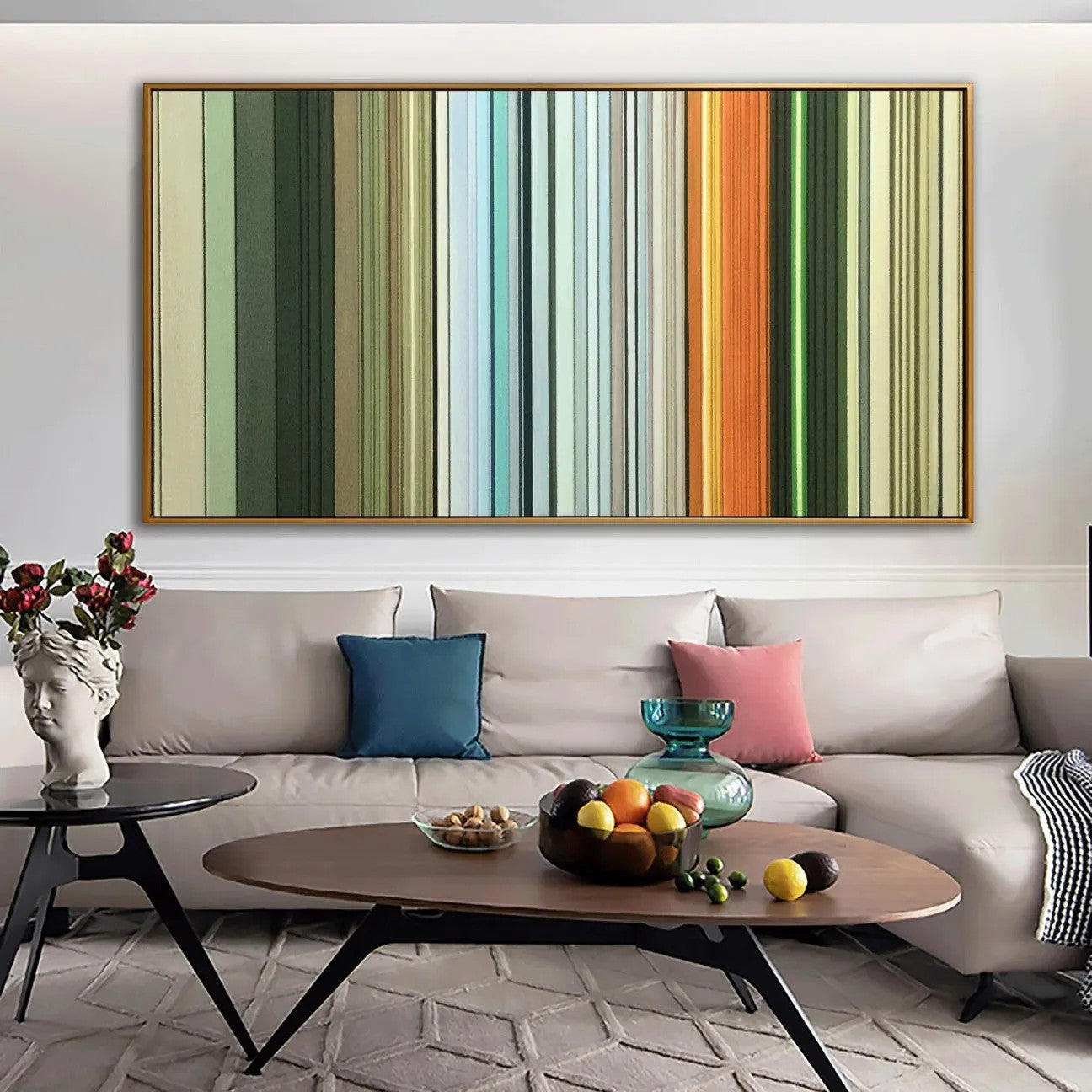 Vertical Stripe Gradient Wall Art