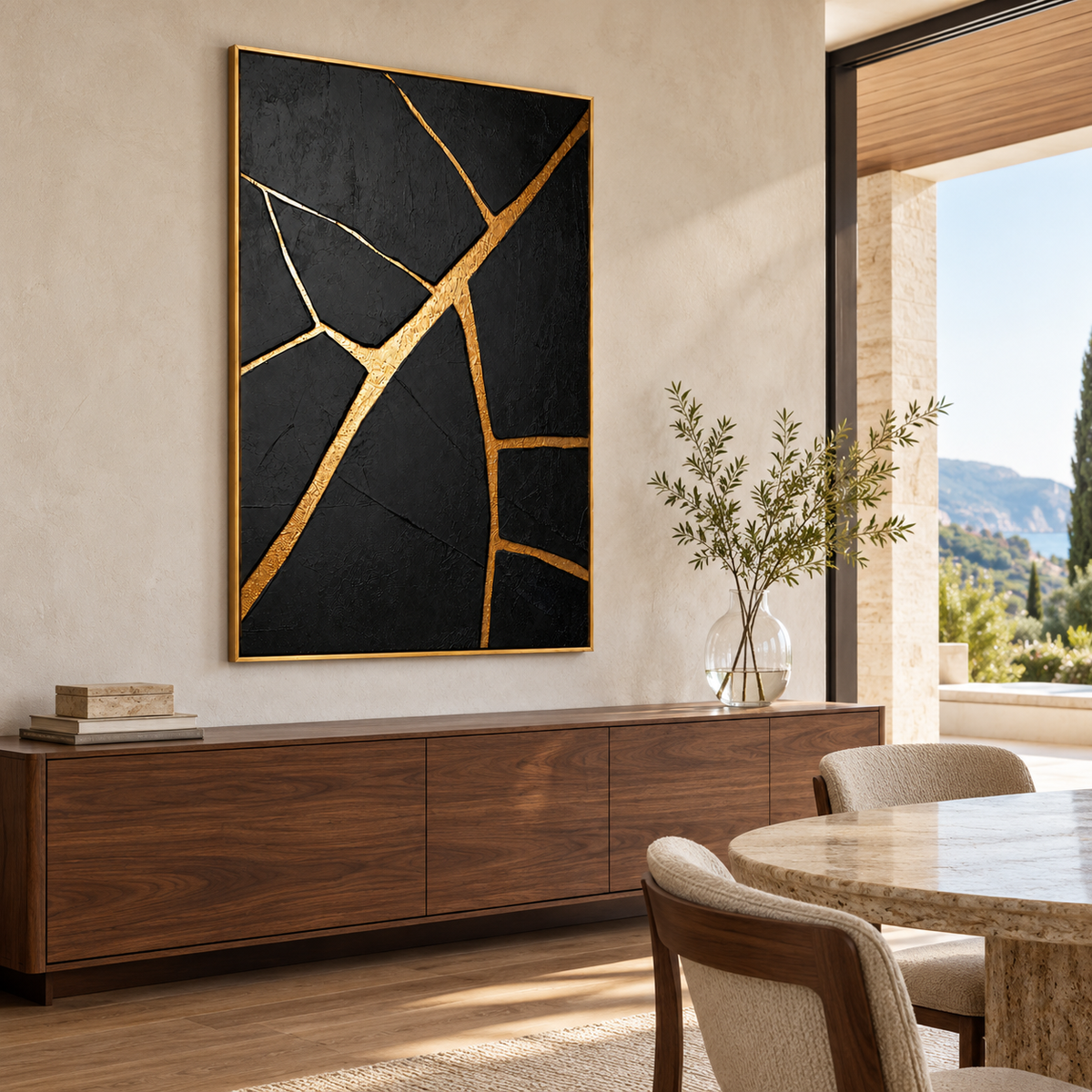 Black & Gold Art | Golden Fault Lines