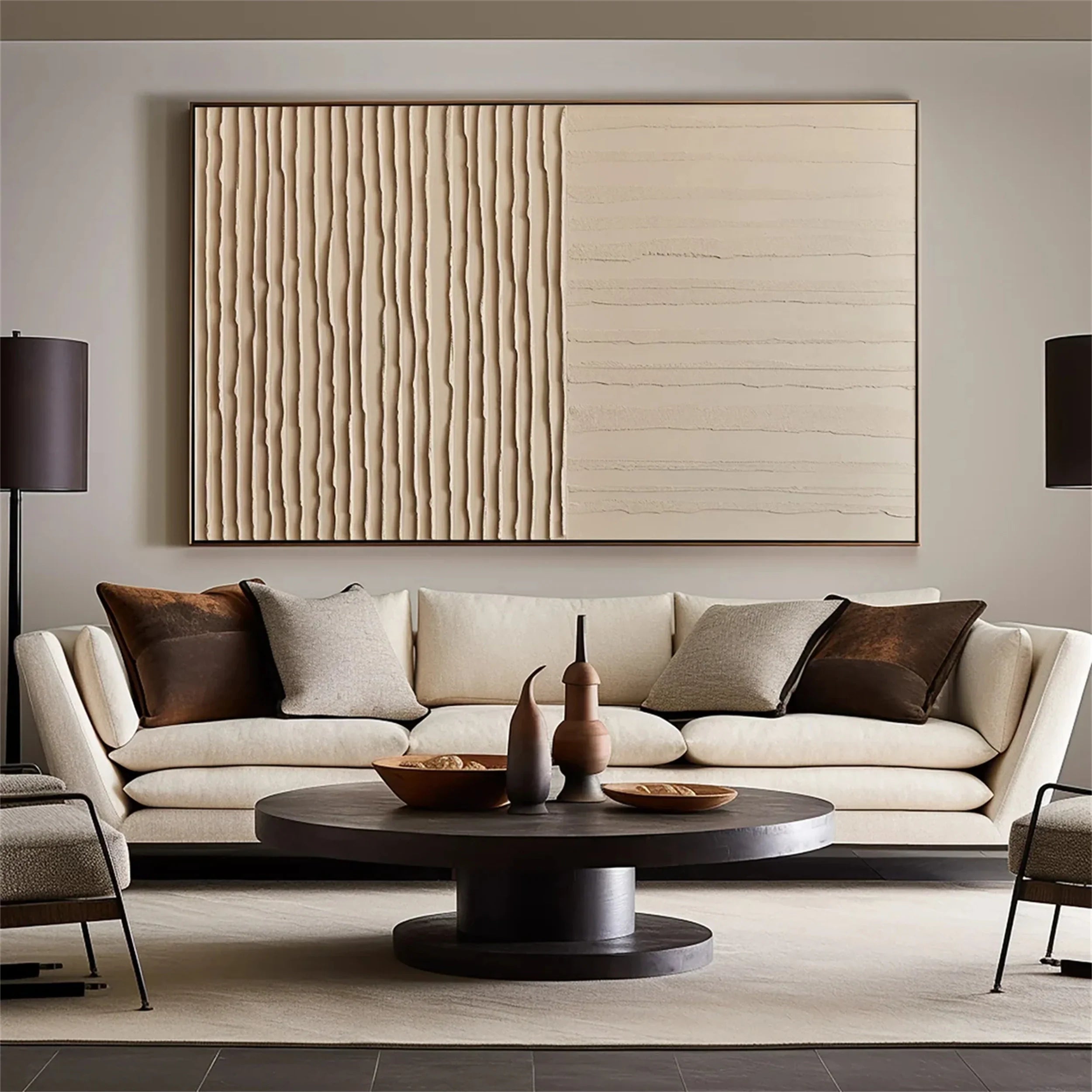 Wavy Wood Grain Panel Wall Art