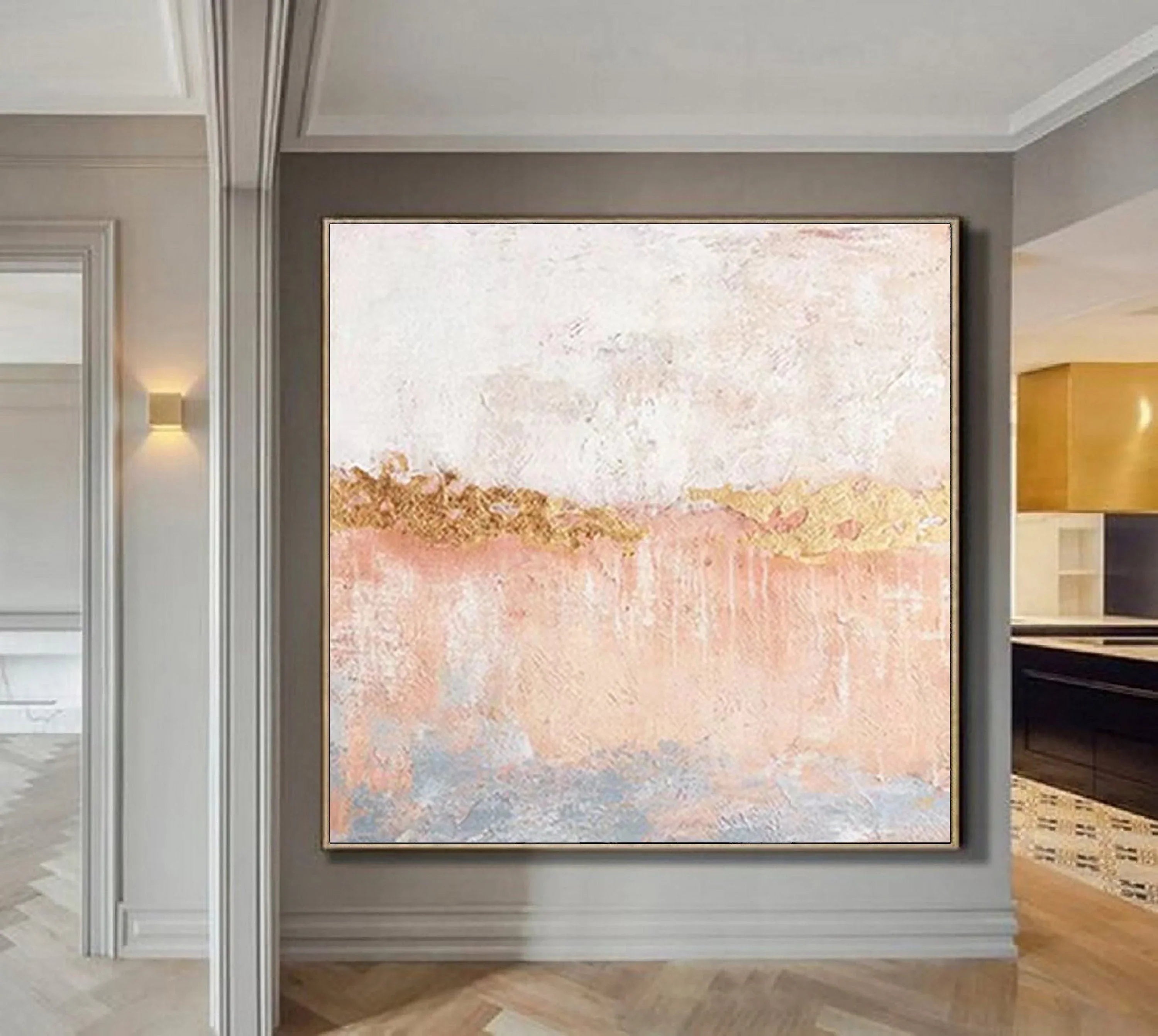 Plaster Textured Color Field Wall Art