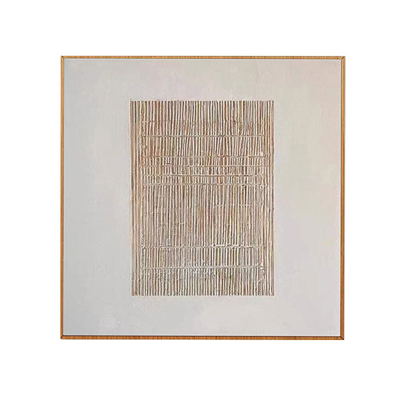 Ribbed Texture Neutral Tone Abstract Wall Art