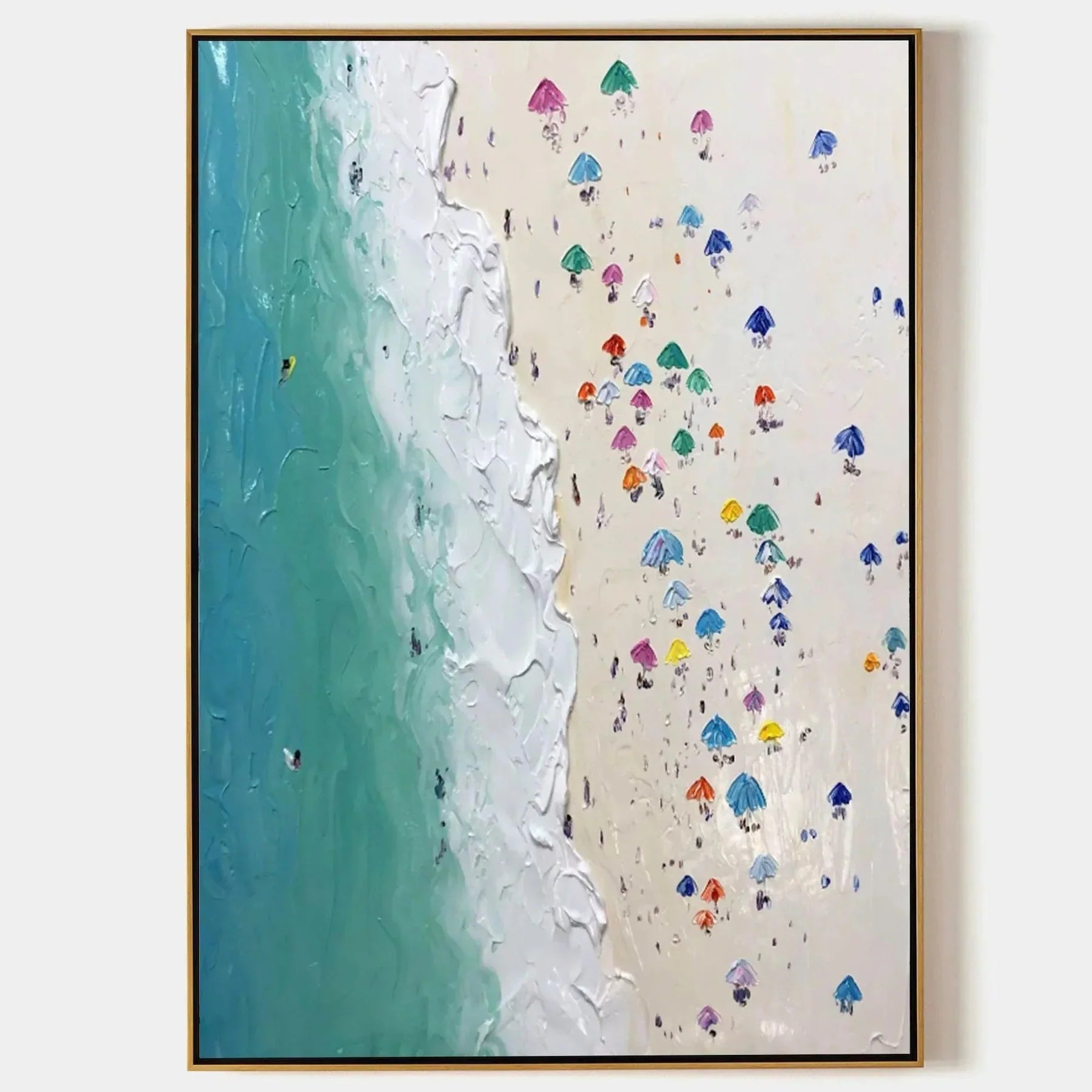 Textured Aerial Beach Wall Art