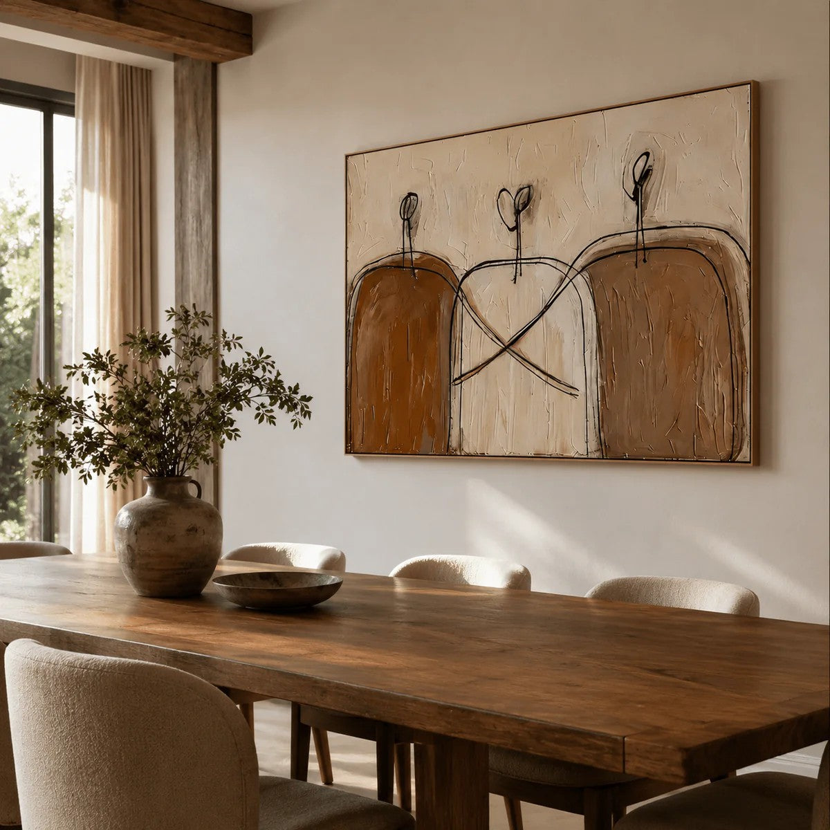 Sculptural Linked Arch Silhouettes Wall Art