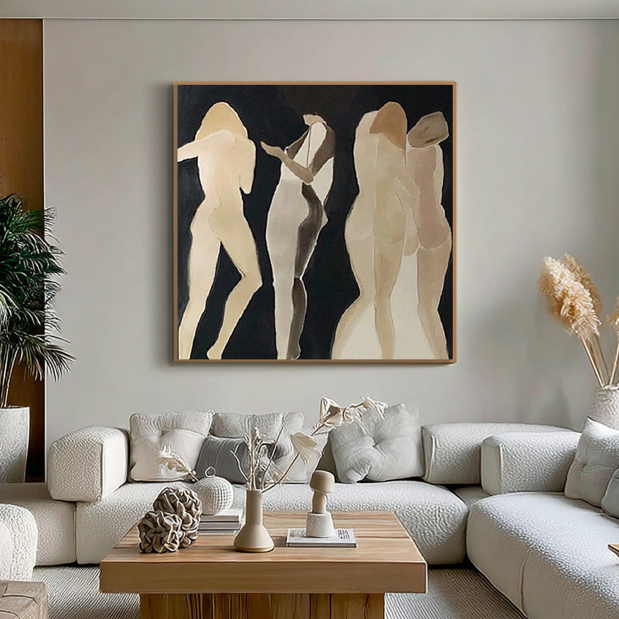 Rhythm of the Torso - Modern Abstract Female Figure Wall Art