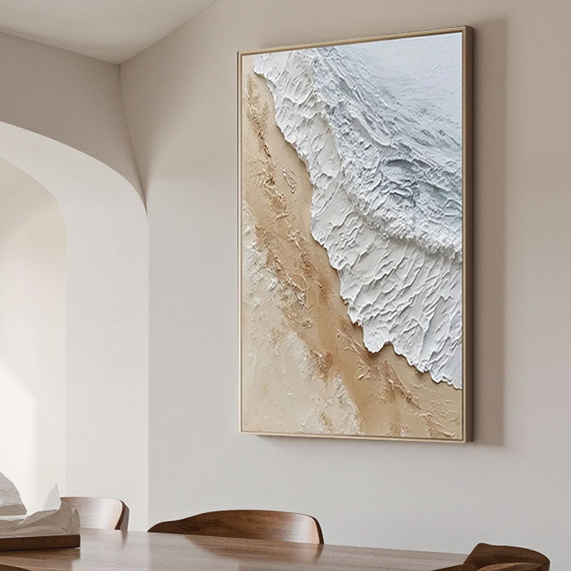 Textured Wave Canvas Art – Sand & Ocean Wall Decor