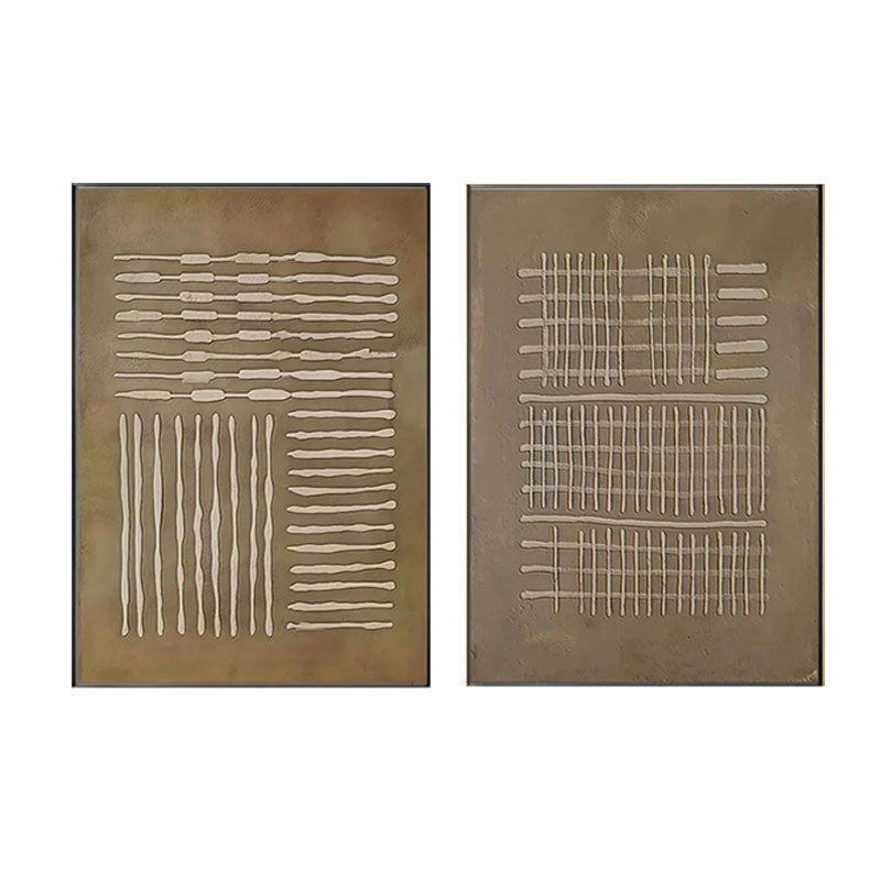 Textured Abstract Symbol Wall Art Set of 2