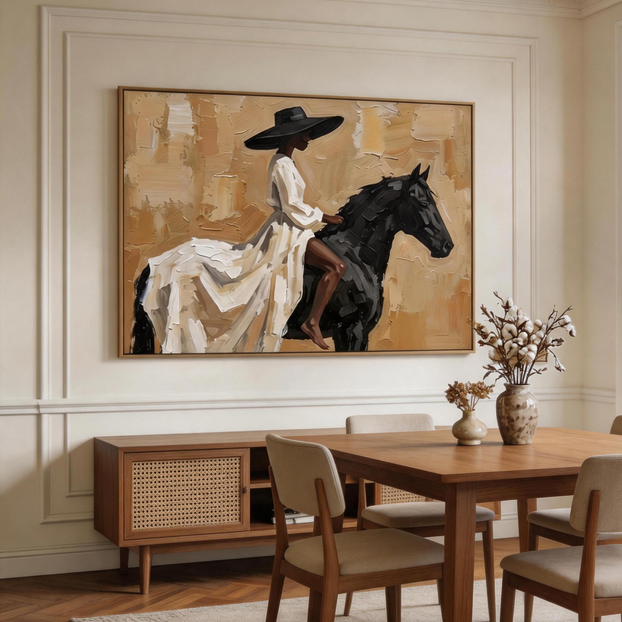 Vintage Americana Art | Ivory Reins Drift