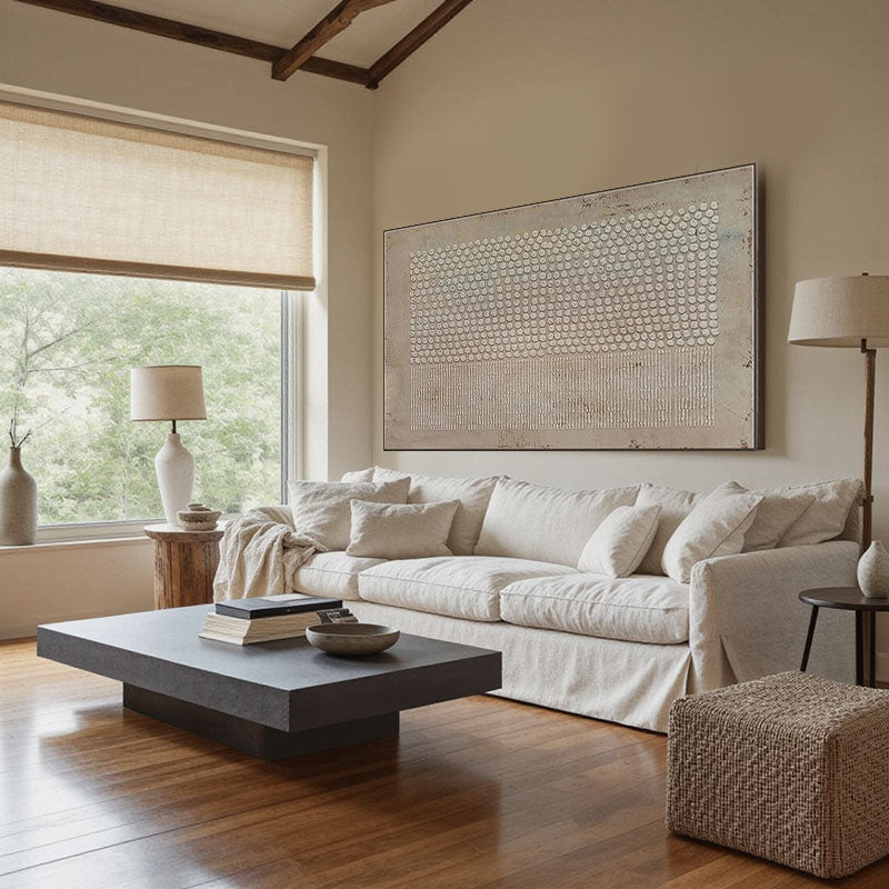 Textured Circle Grid Wall Art
