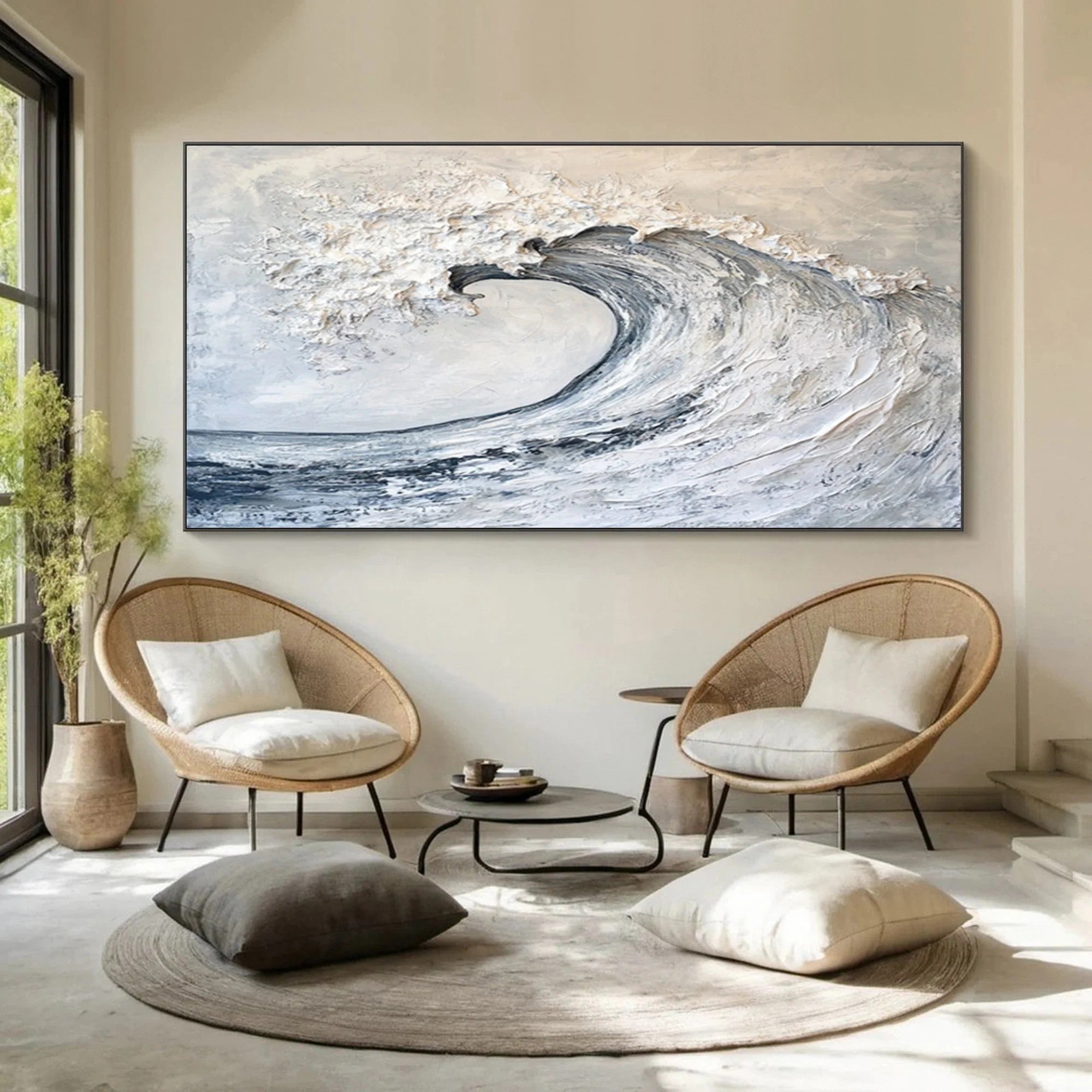 Textured Sea Wave Wall Art