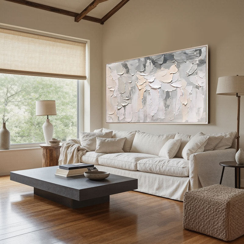 Sculptural Layered Paint Texture Wall Art