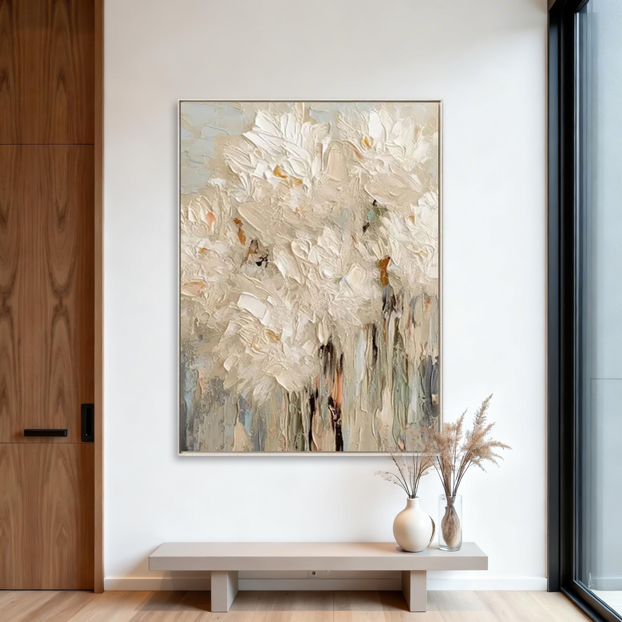 Textured Floral Abstract Wall Art